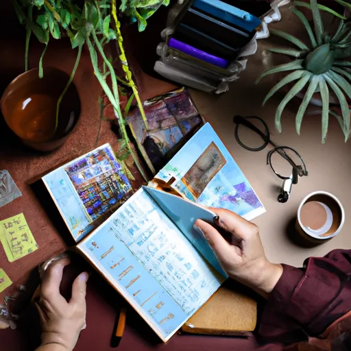 of_a_person_winding_down_in_the_evening_with_calming_activities_like_journaling